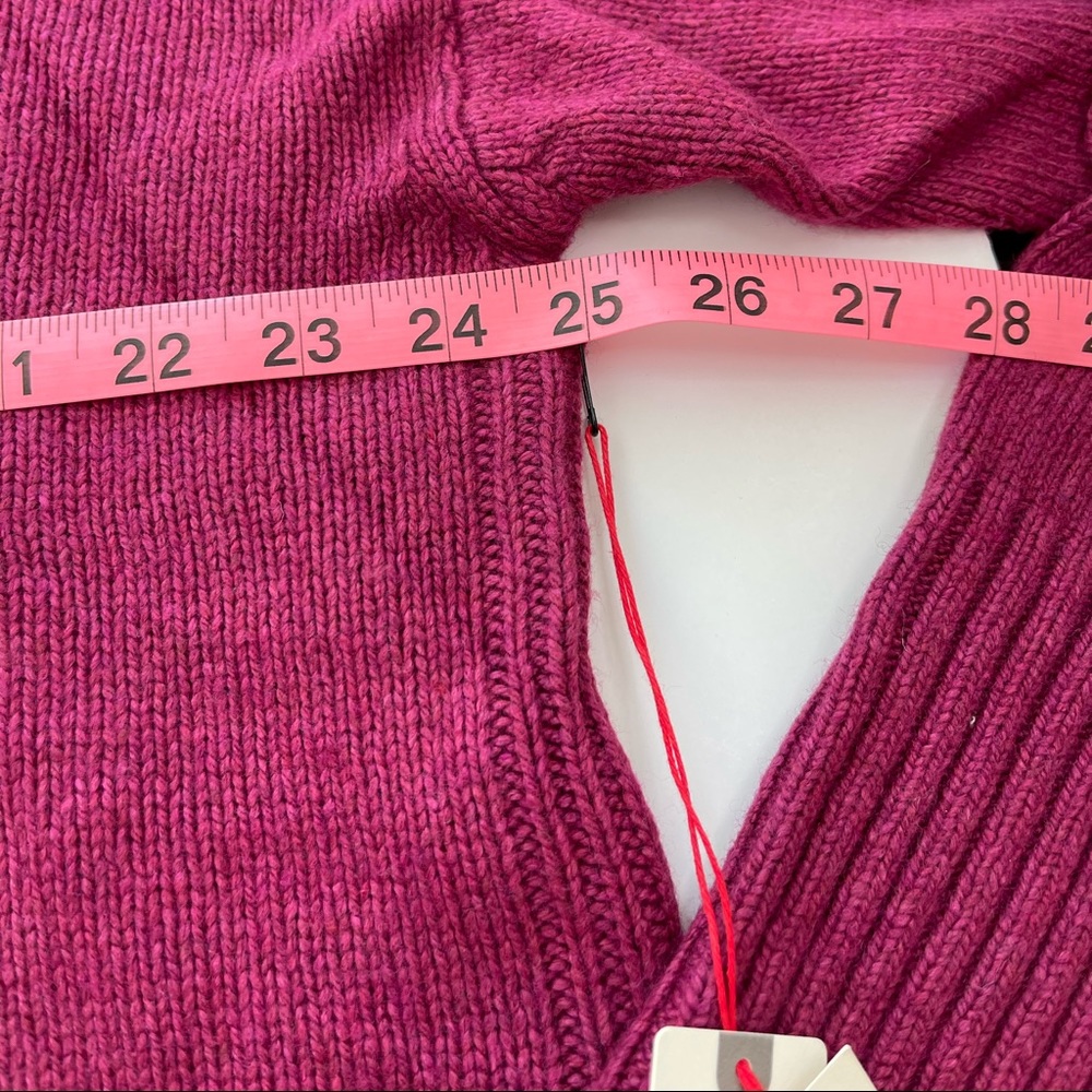 HP! Anthropologie Blair Turtleneck Sweater Magenta NWT Women’s Size Large - Picture 3 of 7